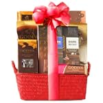 Wine.com Godiva Dark Chocolate Gift Basket, 2.5-Pounds