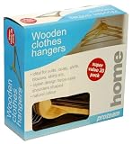 Proteam Flat Wooden Hanger Set, 20 Piece