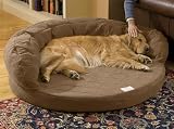 Super Absorbent Therapeutic Bolster Bed large light brown
