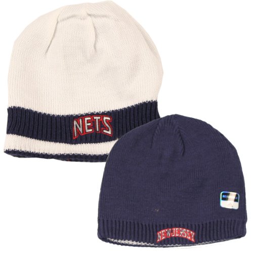 New Jersey Nets Reversible White/Blue Knit Beanie
