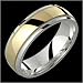 Aldabella - Stunning Two Tone Comfort Fit Wedding Band for Him & Her! Custom Made! Choose your Size.