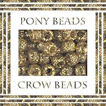 GOLD SPARKLE GLITTER CROW BEADS PONY BEADS