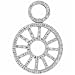 0.48Ct.T.W. Round Brilliant Cut Diamonds, 18Kt. White Gold. Fancy Wheel of Fortune Diamond Fashion Pendant