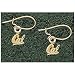 Logo Art California Golden Bears 10K Gold Team Font 3/16 Dangle Earrings