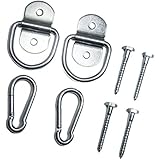 Indoor Hammock Hanging Kit By Live Infinitely Hammock Accessories -Holds 600 Lbs-Includes Hammock Hooks, Carabiners, & Lag Bolts for Hanging Your Hammock Indoors or Anywhere You Want (Zinc Plated)