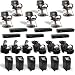 Cambridge Collection featuring Six (6) Styling Chairs, Six (6) Black 2-Drawer Styling Stations, Six 