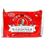 King Oscar Sardines, One Layer, 3.75-Ounce Cans (Pack of 12)