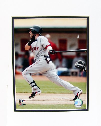 MLB Boston Red Sox Dustin Pedroia 11-by-14-Inch Matted Photo