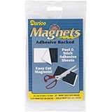 Darice 3 Piece Sticky Back Magnet Sheet, Black