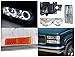 GMC C10 C/K Yukon Suburban Halo LED Chrome Projector Headlights+Corner Bumper