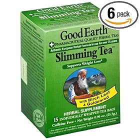 Good Earth Tea, Slimming Tea, Case of Six 15-Count Boxes (90 Tea Bags)  [Amazon Frustration-Free Packaging]