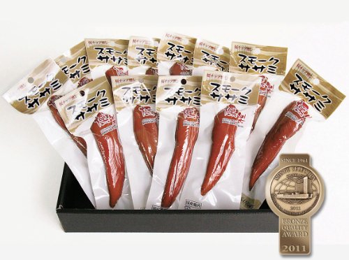 SANSHO　鶏のささみ燻製　（スモークささみ）　常温タイプ　12本セット 【2011年モンドセレクション銅賞】【ギフト対応可】