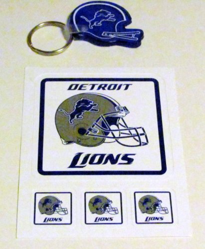 Detroit Lions FAN PACK - NFL - Lions: 1 - Key Ring / 2 - Sheets of Stickers / 1 - Pencil w / Eraser / 1 - 2009 Pocket Schedule / 2 - 2010 Pocket Schedules