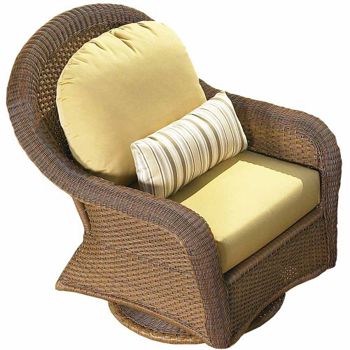North Cape Wicker Montclair Swivel Glider Cheapest! Stripes Chenille