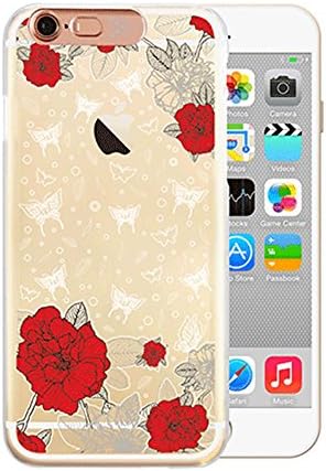 iPhone 6 Plus / 6S Plus Slim Cover Case Protective Lighting Clear Art Case (LIP FLOWER)