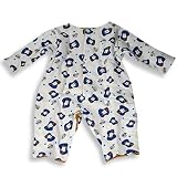 SnoPea - Newborn/Infant Baby Boys Long Sleeved Quilted Coverall, White, Royal