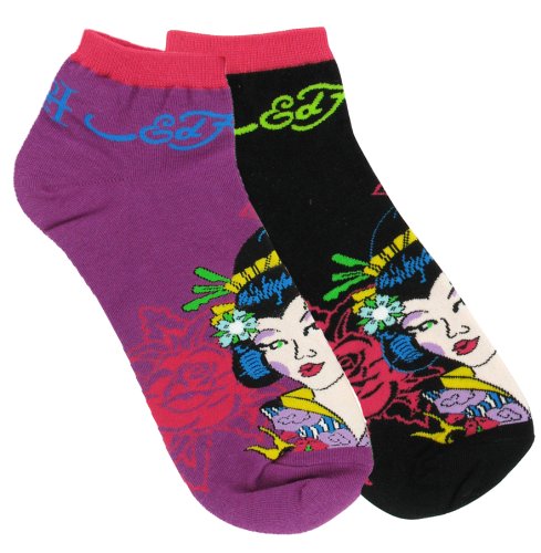 ED HARDY Christian Audigier Fancey Geisha Womens Socks