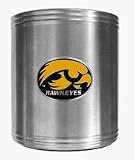 Iowa Hawkeyes (Oval Logo) Stainless Steel Can Cooler (Set of 4)