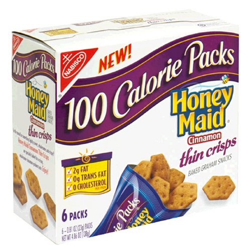 Honey Maid Grahams, Cinnamon Thin Crisps 100 Calorie Packs, 6-Count Boxes (Pack of 6) by Honey Maid