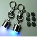 RapidTradeZone 2 X Pet Dog Cat LED Flashing Red White Blue Hi Vis Safety Collar Tag Blinkers WITH 6 Extra Batteries