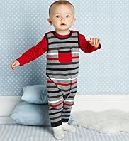 Autograph 2 Piece Stripe Dungaree Outfit with Cashmere