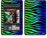Amazon Kindle Fire Skin - Rainbow Zebra by uSkins