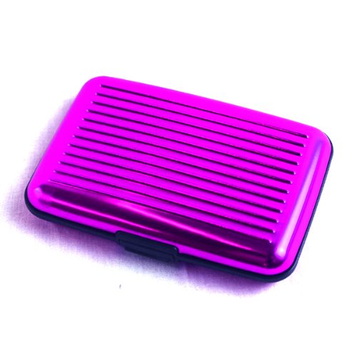 Elixir Aluminum RFID Blocking Wallet Case for Credit Card, ID Card, Purple