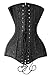 Camellias Long Line Corset Steel Boned Overbust Long Torso Waist Training Corset