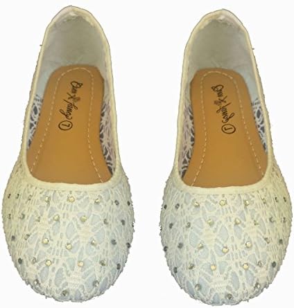 Elegant Women's New Classic Summer Fashion Crochet SLIP-ONS WHITE BALLET FLATS With Rhinestones 8.5 , M US