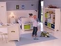 LOUNGE-ZONE LANDHAUS KINDERSCHRANK KLEIDERSCHRANK [PRETTY] 2-TÜRIG WEISS AUS HOLZ