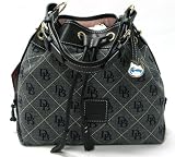 AUTHENTIC DOONEY & BOURKE SIGNATURE DRAWSTRING SLOUCH HM718 (Black/Black)