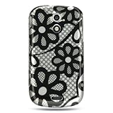 Black Lace Flower Print Protector Case for Samsung Epic 4G (Galaxy S) Sprin ....