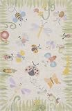 4' x 6' Rectangular Momeni LMOINLMI-4MTI4060 Hand Hooked Chinese Lil Mo Classic Collection Rug