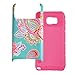 Note 5 Case, Samsung Note 5 Case AnnBay(TM) for Samsung Galaxy Note 5 N9200 2in1 Hybrid Case Heavy Duty Case Hybrid Armor Cover Case with Totem Flower (Hot Pink)