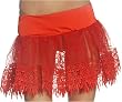 Tear Drop Crinoline Short Petticoat Slip Red
