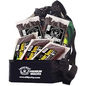 Buffalo Bills Best Sellers Combo Backpack Gift Cooler (filled with 2 lbs of hickory beef...