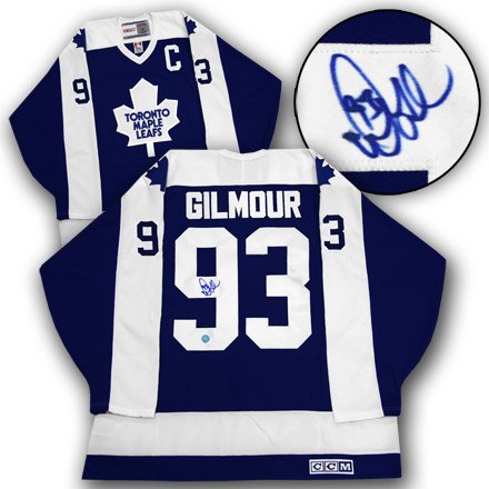 DOUG GILMOUR Toronto Maple Leafs Signed Retro JERSEY