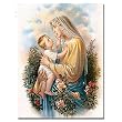 Madonna with Child - Canvas Transfer Linen Print Wrapped around the Sides - 15.5"x12"x2"