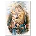 Madonna with Child - Canvas Transfer Linen Print Wrapped around the Sides - 15.5"x12"x2"