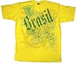 FC Football Club Soccer Brasil Unitas Fleur Brazil Yellow T-shirt Tee