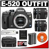 Olympus Evolt E-520 Digital SLR Camera Body with Olympus Zuiko 14-42mm f/3.5-5.6 Digital Zoom Lens + Olympus Zuiko 40-150mm f/4.0-5.6 Digital Zoom Lens + BLM-1 Battery + Case + Cameta Bonus Accessory Kit