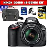 Nikon D5100 16.2MP Digital SLR Camera with 18-55mm f/3.5-5.6G AF-S DX VR Ni ....