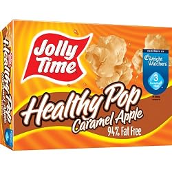 Jolly Time Healthy Pop Microwave Popcorn, Caramel Apple, 3-Count Boxes (Pack of 12)