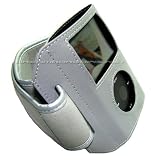 DreamBargains iPod Classic 80, 160GB / iPod Video 30, 60, 80GB Premium Sport Leather Armband - Gray + Protective Screen Film + iPod Car Charger - White