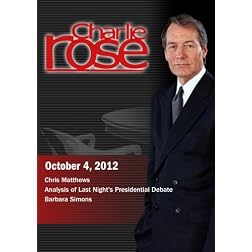 Charlie Rose - Chris Matthews / Analysis of Last Night's Presidential Debate / Barbara Simons (October 4, 2012)