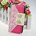 ABC Hot Pink Fashion Girl Woman Fresh Sweet Cute Flip Wallet Leather Case Cover for Iphone 4 4s 4g