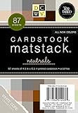 DCWV Cardstock Stack, Match Makers Neutrals, 87 Sheets, 4-1/2 x 6-1/2 inches