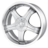 17x8 Sacchi S22 (222) (Hyper Silver w Machined Lip) Wheels Rims 5x108 114.3... by Sacchi