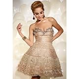 Terani Couture Junior Girls Size 2-16 Champagne Lace Formal Dress