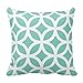 Cukudy Throw Pillow Case Cushion Cover Geometric Pattern Pillow in Turquoise 18